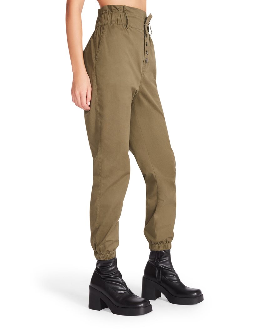 Pantalones Steve Madden Melanie Mujer Verde Oliva | ES ZJE428